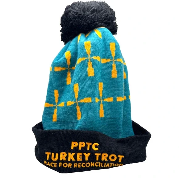 Prospect Park Brooklyn NY Turkey Trot Beanie Hat Locale NYC Rare Winter Pom NWT - Picture 6 of 15